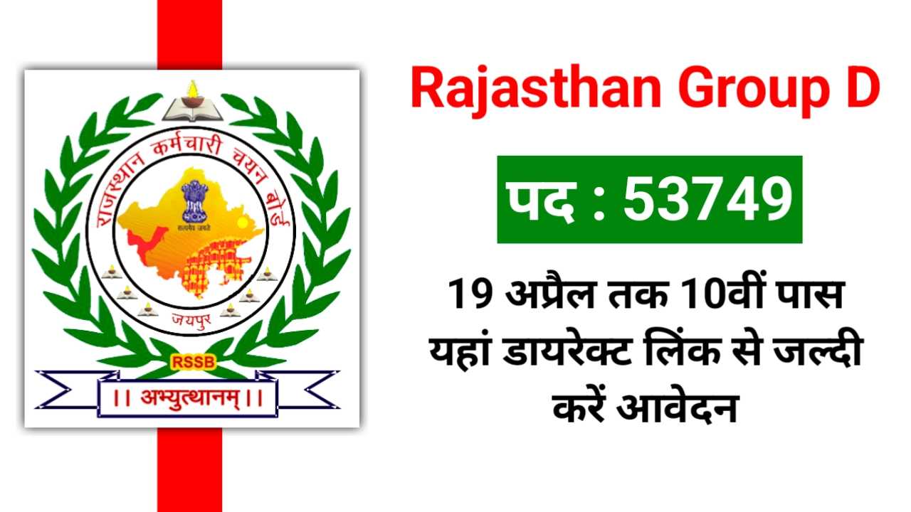Rajasthan Group D Vacancy 2025: 53,000 पदों पर भर्ती प्रक्रिया शुरू, जल्द करें आवेदन